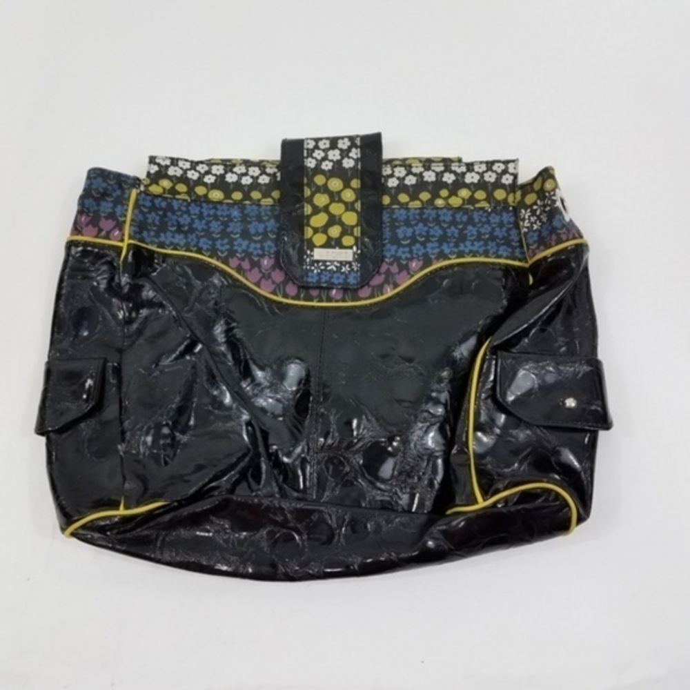 Miche Prima Abbie Black Patent Snap Magnet Floral Shell Textured Cover